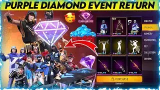 FREE FIRE PURPLE DIAMOND EVENT RETURN | PURPLE DIAMOND EVENT | TIME LIMITED SHOP PURPLE DIAMOND