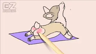 How to Draw a Cute Dog Lying Down | Easy Step by Step Drawing