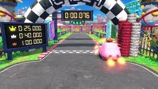 Kirby and the Forgotten Land: Circuit Speedway (First Race in Under 20 Seconds)