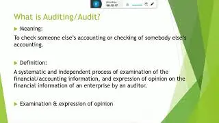 Principles of Auditing Lecture 02 Features of auditing & Professional Bodies