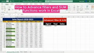 Excel Pro Trick: How the Advanced filter SUM function works in Excel.#teachexcel2m