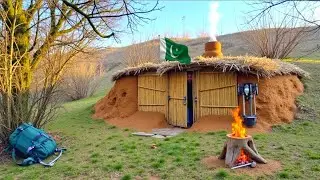 Building an earthen shelter in a desert|bushcraft shelter in Pakistan|shelter.dogout