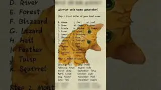 Warrior cats name generator#wordsmeaning#Englishwords#shortsvideo#