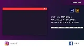 Java FX Modern Design Custom minimize maximize and close
