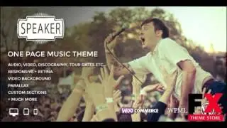 Preview Speaker - One Page Music WordPress Theme TFx