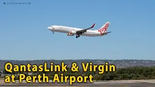 Go around - QantasLink (VH-NHJ) & (VH-8NS), Virgin (VH-FNR) & (VH-IWQ) on RW03 at Perth Airport.