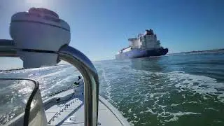 2023 AVID FS19 cruising out to the Texas Aransas Pass Jetties.