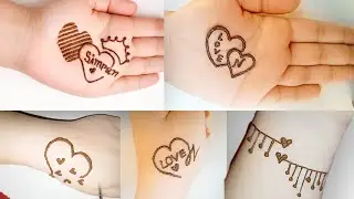 Heart shape mehndi design &hearts;️| Valentine's week special mehndi designs | Love Name mehendi design