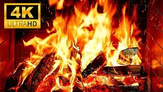 Magnificent Fireplace Burning 3 Hours 🔥4K ULTRA HD Cozy Fireplace Video with Crackling Fire Sounds