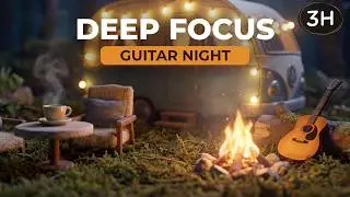 Night Campfire Miniature Study Music 🔥🌲 | Cozy Van Life Lofi Beats for Focus & Relax