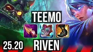 TEEMO vs RIVEN (TOP) | EUNE Master | 25.20