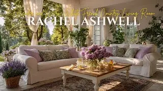 Lavender and Warm White French Country Living Room Inspired by Rachel Ashwell Vintage Touch
