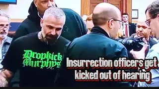 Insurrection officers get kicked out after heated debate during hearing on Capitol Hill.