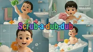 Bath Time Washing Song | Scrub-a-dub-dub | Nursery Rhyme | Kid's Music | 신나는 목욕 놀이 동요 | 아기목욕송 | 유아동요