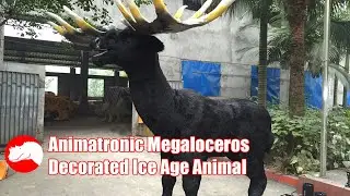 Ice Age Animatronic Megaloceros Exhibits