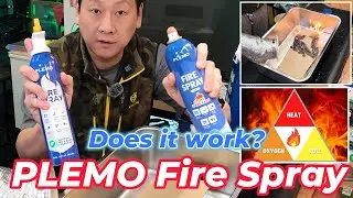 Testing the PLEMO Fire Extinguisher Spray on a Teeny Tiny Fire! 🔥🚒 Does It Work