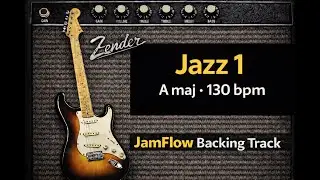 Jazz A maj 130bpm, chords on screen, chordsheet midi chords for free