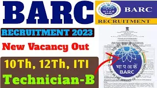 BARC ITI Job's| BARC Technician -B Recruitment 2023| BARC New Vacancy 2023| BARC Latest Jobs|ITI Job