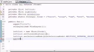 Java Programming Tutorial   72   Multiple Selection List