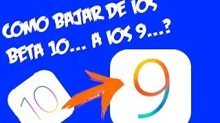 downgrade iOS 10 beta [1,2,3] sin restaurar