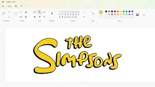 How to draw The Simpsons logo using MS Paint | How to draw on your computer