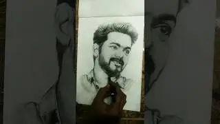 actor vijay pencil drawing #vijay #actorvijay #tvk #trending #pencildrawing #portrait #viral#art