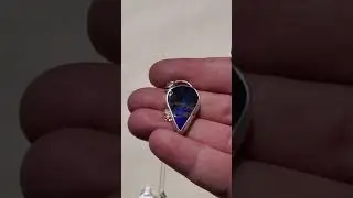 Australian boulder opal pendant / opal necklace / 14k opal jewelry / black crystal opal / authentic