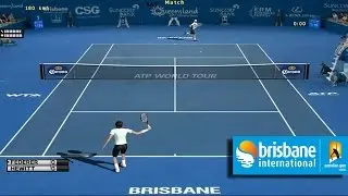 Tennis Elbow 2014 - Brisbane International - Roger Federer - Lleyton Hewitt POINT GAMEPLAY