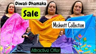 Boom Boom Sale on Jamdani, Ajrak Modal, Banarasi, Cotton Hand Block & Bhujori Suit at Mishvett Coll.