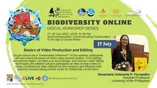 Biodiversity Online Day 3: Basics of Video Production and Editing
