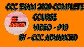 CCC EXAM APRIL 2020  MOST IMPORTANT QUESTIONS.