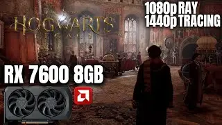AMD RX 7600 8GB / HOGWARTS LEGACY / RAY TRACING TEST / NO FSR / BENCHMARK