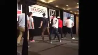 Magcon boys do the lip gloss dance