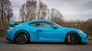 Miami Blue Porsche Cayman GT4 718 Feature