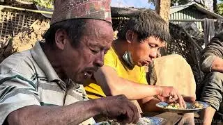 Traditional Village Life: Neighbors Helping Replace an Old House