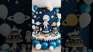 Decora&ccedil;&atilde;o de anivers&aacute;rio com o tema Astronauta