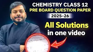 Chemistry class 12 pre board question paper2025 answer // #chemistry 