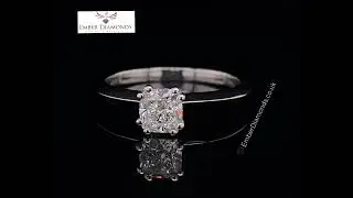 0.70ct IGI Certified F-VS1 Cushion Diamond Solitaire Engagement Ring Knife Edge Tiffany Platinum New