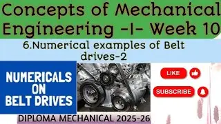 CME 1 Week 10 Session 6  Belt drives   Numerical examples