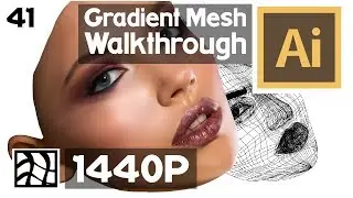 Gradient Mesh Advanced Tutorial - Learn Realistic Drawing (Adobe Illustrator) - Hair (Episode 41)