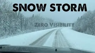 Heavy Winter Storm In Manitoba, Canada 2026 | Very Low Visibility