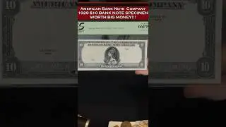 SOMETHING YOU RARELY SEE! A Rare & Valuable 1929 Bank Note Specimen