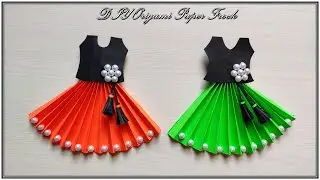 How to make a Paper dress | How to make a Pretty Origami Paper Dress | #shorts |