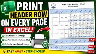 በExcel የHeader Rowን በእያንዳንዱ Page ላይ እንዴት እንደምንደግም? | How to Print Header Row on Every Page.