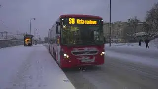 Sweden, Stockholm, bus ride from Barkarby to Kista