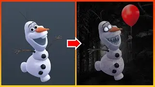 Frozen Characters Turn Into Zombies - Creepy Cartoon| Makeup For Halloween Ideas