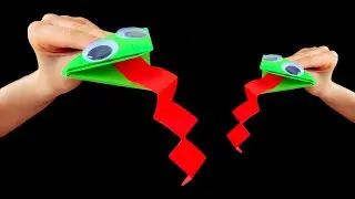 DIY ✂️ ganz einfach und schnell einen Frosch 🐸 mit Kindern falten / Papierspielzeug