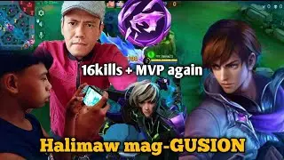 HALIMAW TALAGA MAG-GUSION 16KILLS +MVP AGAIN #mlbb #mobilelegends #gaming #gameplay 