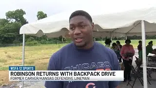 Jereme Robinson returns to Montgomery with backpack drive