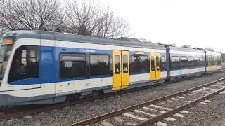 Stadler Citylink tramtrain at Szeged-Rókus station (4K)